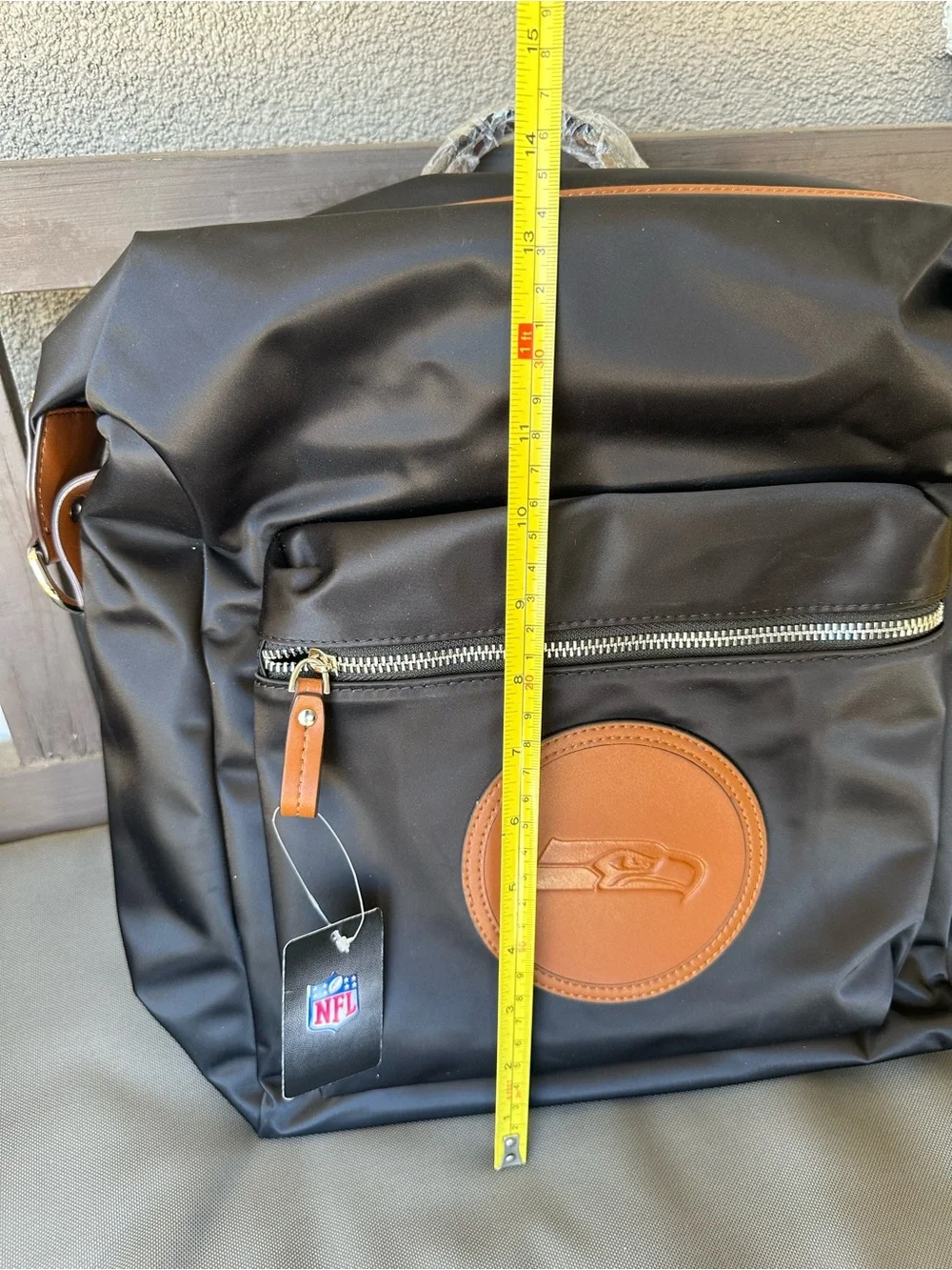 Seahawk Black & Tan Men's Backpack - Everyday Urban Carry